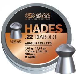Bo&icirc;te de 500 plombs JSB Hades - Cal. 5.5