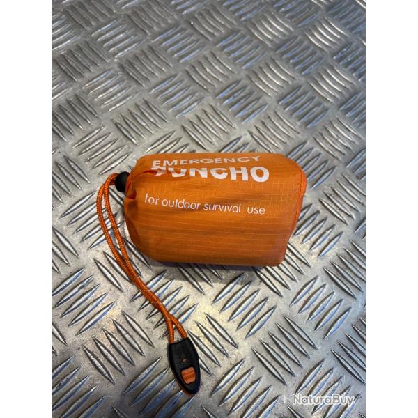 Poncho sac urgent rsiste intemprie pluie couverture survie orange randonnee camping voyage surviva