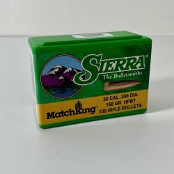 Ogives Sierra MatchKing Calibre .308 Win 168gr HPBT