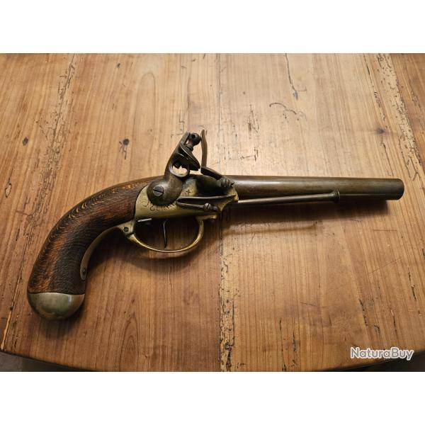 pistolet de cavalerie a silex modele 1777 avec attache ceinture