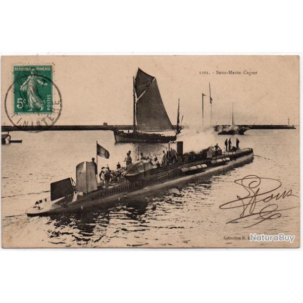 CPA - Marine de Guerre -   Sous - Marin  " Cugnot N�4212