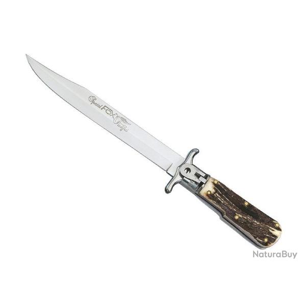 Poignard pliant Fox knives production SPECIAL HUNTER lame 19cm manche cerf