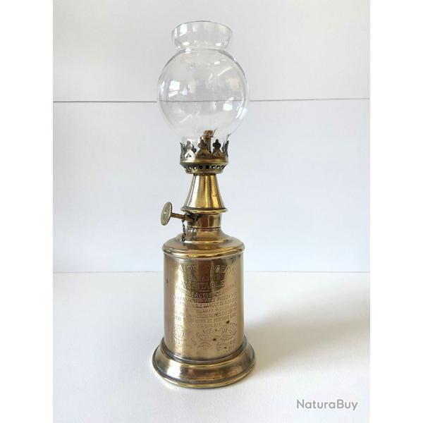 Ancienne Lampe Olympe  Essence "Pigeon" Art Nouveau 1885 tain Dor