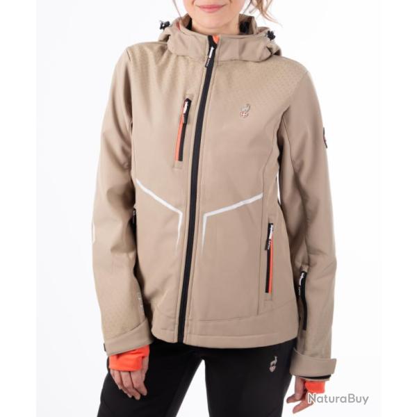 Softshell Imperm�able de Randonn�e Femme Aulp Curry Beige