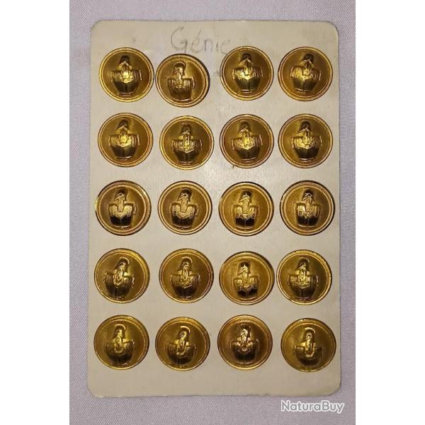 Boutons manteau Officier du G�nie 14/18 39/45
