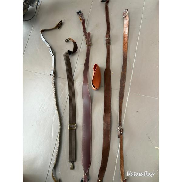 Lot de bretelles fusils carabines de chasse aux ench�res armurerie