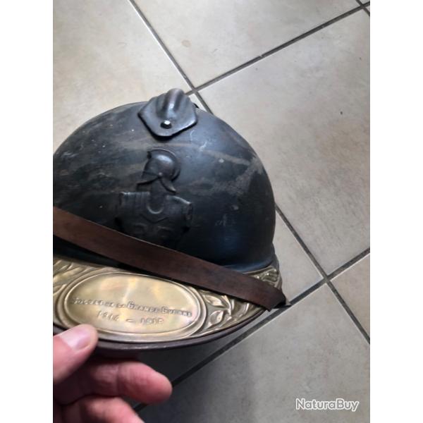 WW1 BEAU CASQUE ADRIAN DU GNIE SOLDAT DE LA GRANDE GUERRE GRANDE TAILLE