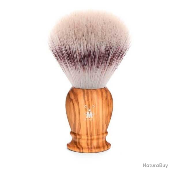 Blaireau Muhle Classic synthtique argent monture olivier 35H250