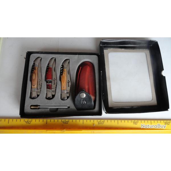 Lot de 3 couteaux Laguiole en coffret