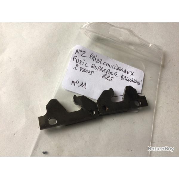 VENDU PAR LE-CUIRASSIER N11 PAIRE COULISSEAUX D'EJECTION DE SUPERPOSE BROWNING B25 CAL 12