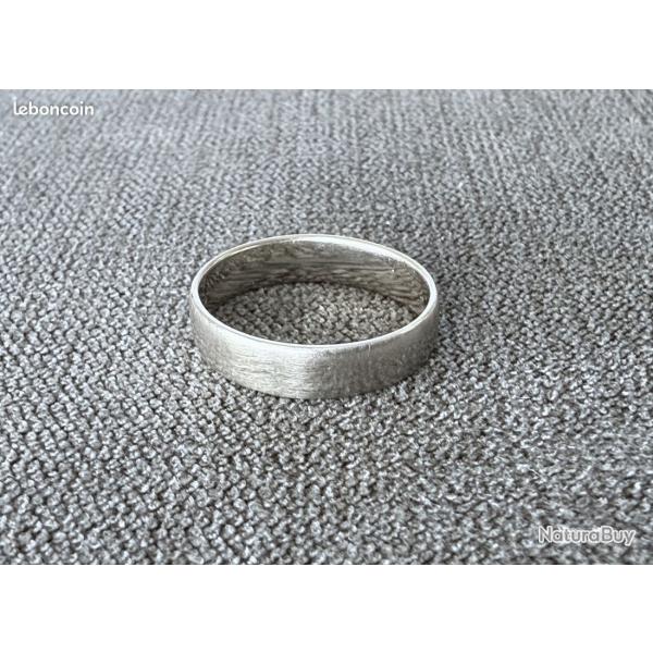 Anneau or blanc 18 carats - taille 54 - bague - alliance