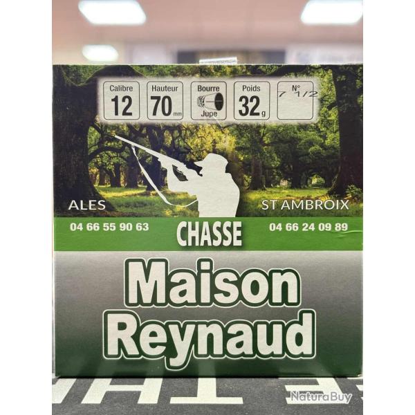CARTOUCHE MAISON REYNAUD (tunet) calibre 12/70 bj 32g n7.5 x25