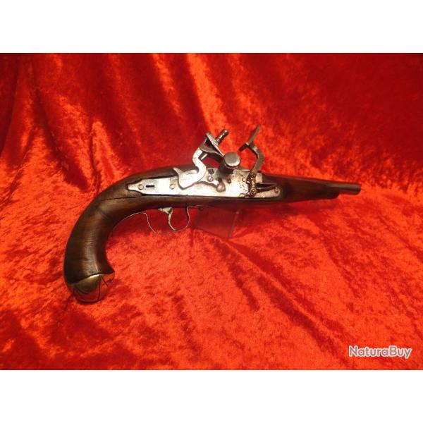 Grand Pistolet  platine  chenapan. oriental ou Espagne