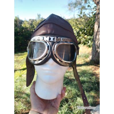 Serre-tête Aviateur En Cuir Fostex - Style Pilote/trappeur Marron, Neuf Avec étiquettes