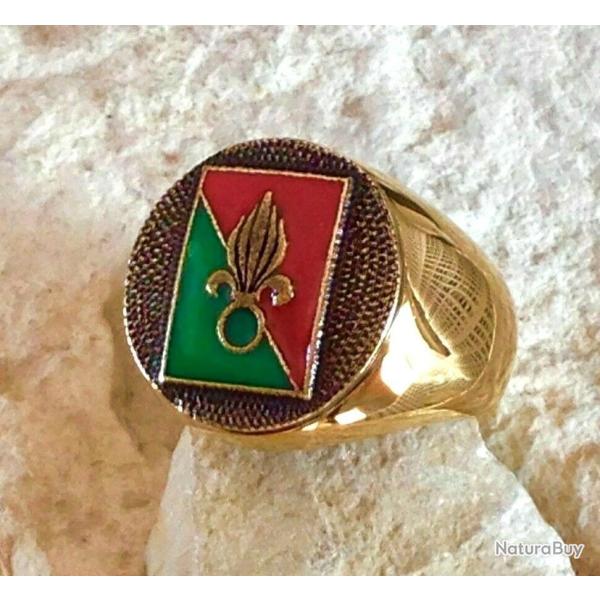 Bague  flamme l�gion �trang�re   fremdenlegion, french foreign legion dor�e