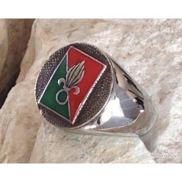 Bague  flamme l�gion �trang�re   fremdenlegion, french foreign legion argent�e