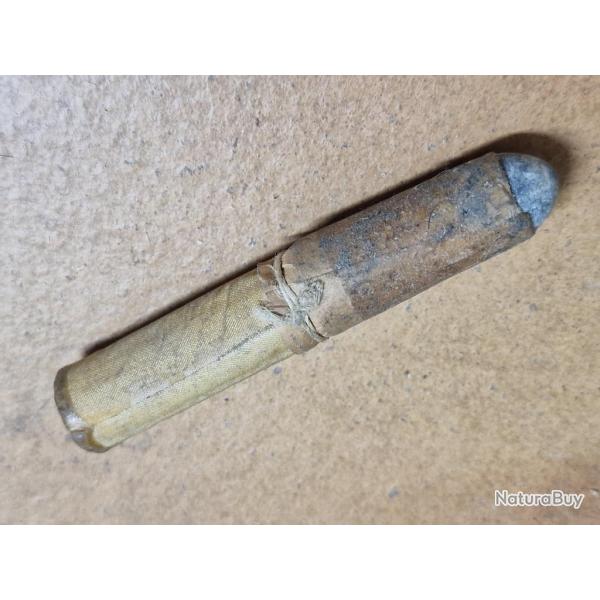 CARTOUCHE PAPIER COLLECTION CALIBRE 11mm CHASSEPOT MODELE 1866 PERCUSSION AIGUILLE Bon  XIX eme Cate