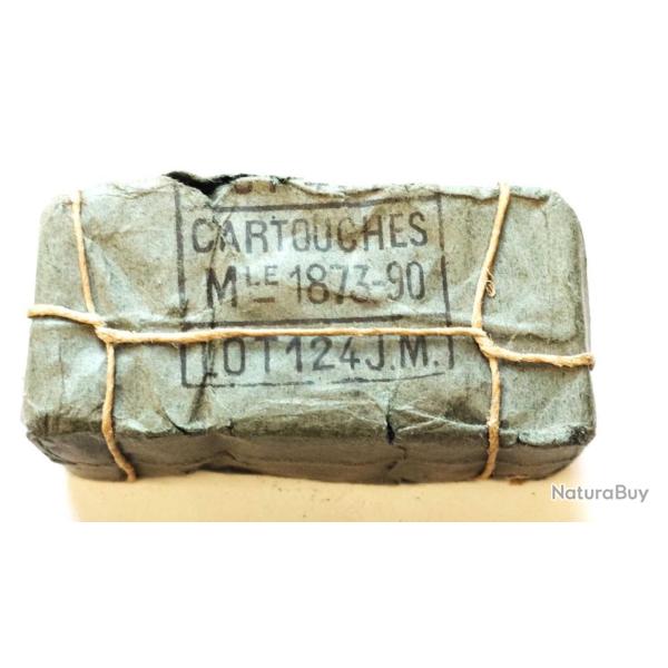 ENSEMBLE DE 3 PAQUETS MILITAIRE DE 18 CARTOUCHES FICELE COLLECTION CALIBRE MAS 11mm 1873 MODELE 1890