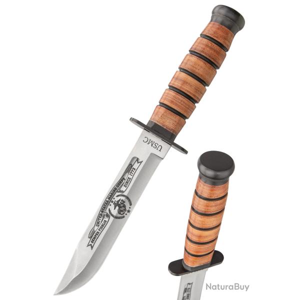 Couteau de combat USMC Tribute avec �tui cuir