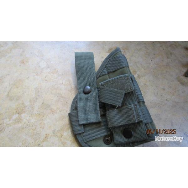 holster toile �pais mod�le ceinture revolver pistolet  + pochette