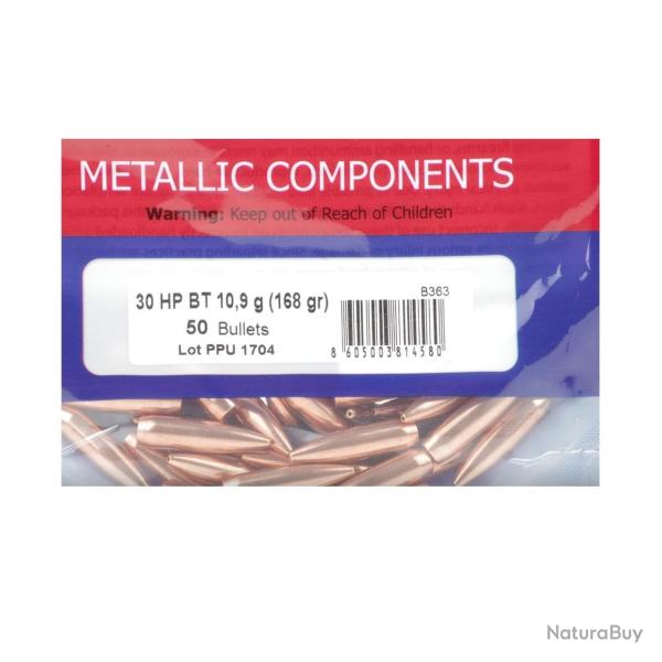 Ogives PPU cal.30 308 HP BT 168gr x50