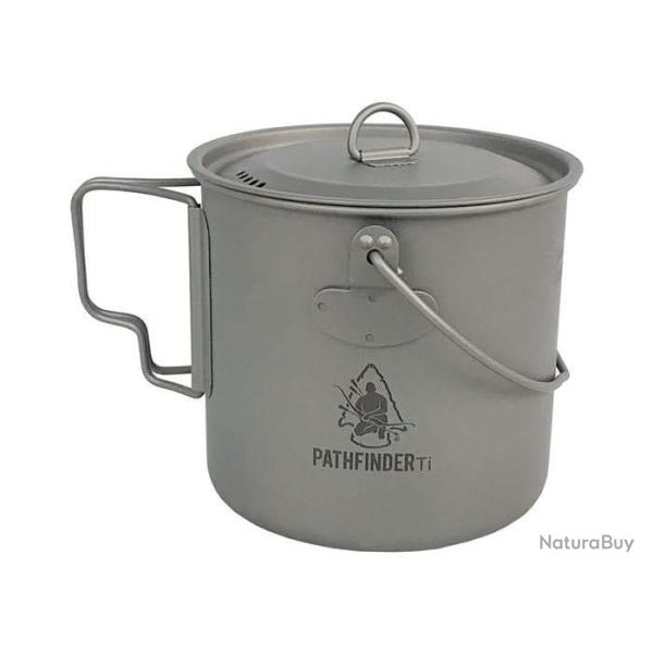 Pathfinder Titanium Gourde avec couvercle (1,1 L) 1100ml Titanium Bush Pot