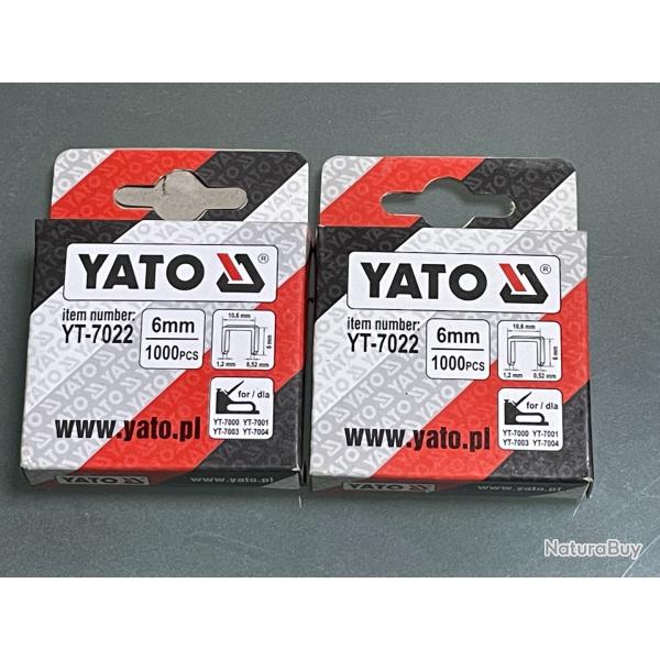 2000 agrafes de tapissier 6 mm