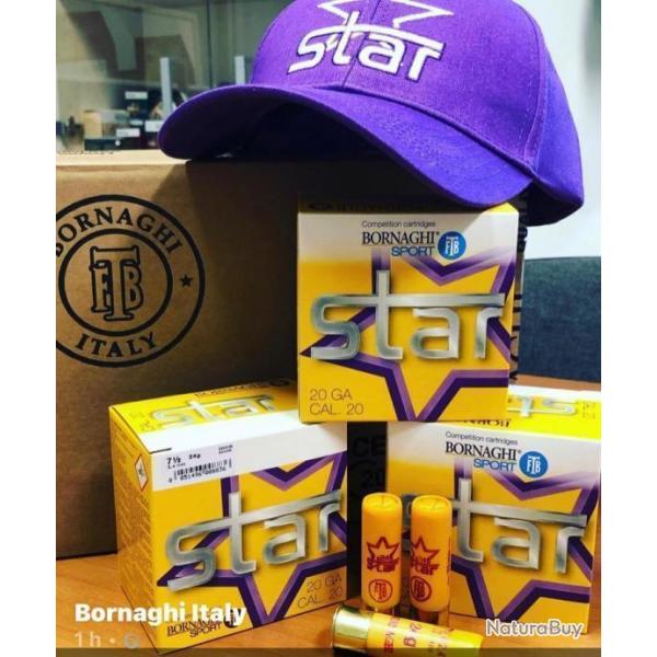 Vends 1 carton de 250 Cartouches Bornaghi Star calibre 20 24g 7.5