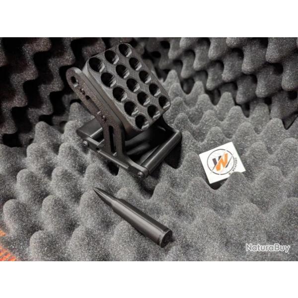 PRESENTOIR .375 CheyTac Noir - Pr�sentoir pour 15 cartouches 375cheytac