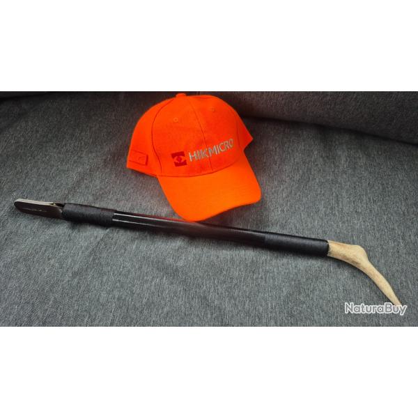 Manche de fouet bois cerf + casquette