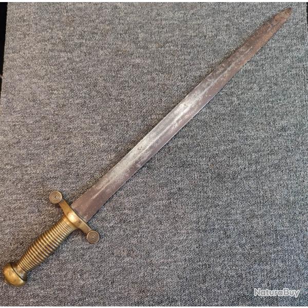 Glaive de sapeur pompier de la Marine modle 1855 avec poinon ancre sans fourreau
