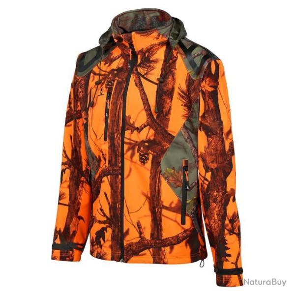 Prix de d�part � 1� !! Blouson Chasse Softshell Ghostcamo Orange Fluo GCBB Taille 2XL