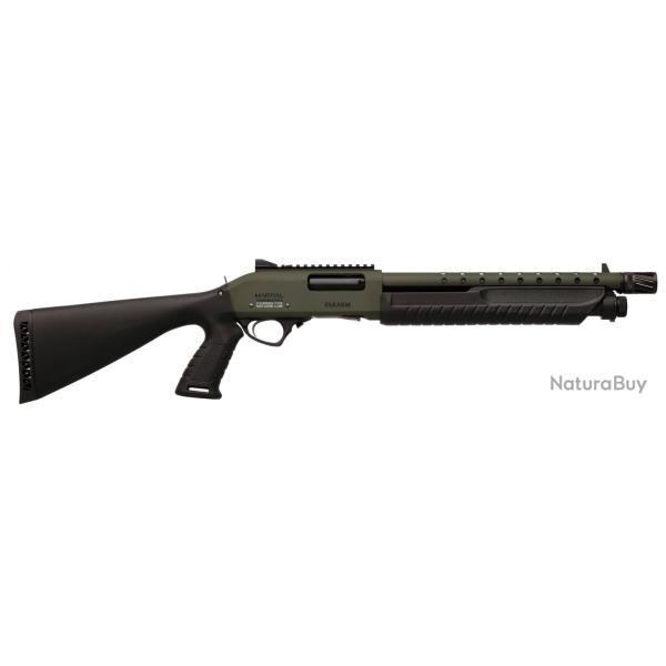 Fusil  pompe Fabarm MARTIAL O.D. Green canon de 14'' Cal.12/76