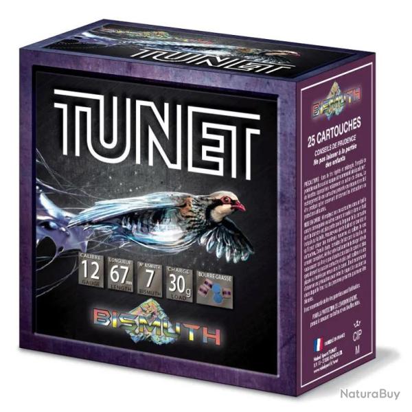 Cartouches Tunet Grasse Bismuth Perdrix STD Calibre 12 Numro