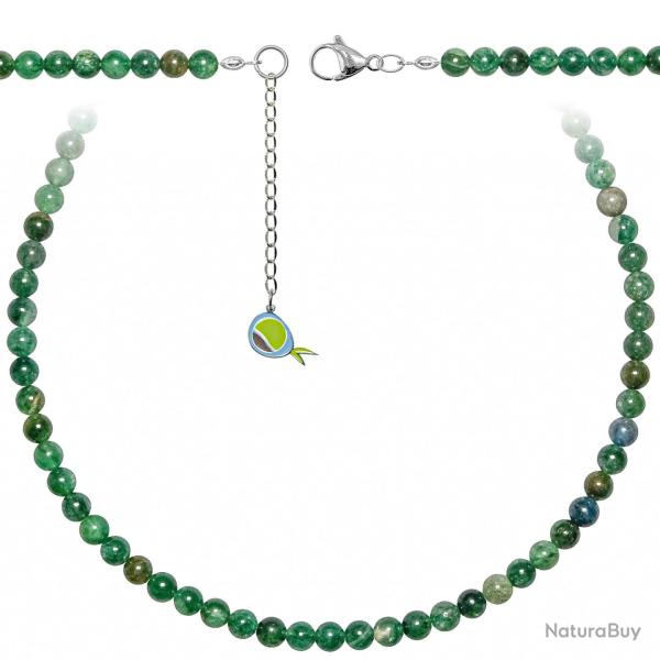 Collier en fuchsite verte - Perles rondes 6 mm - 90 cm