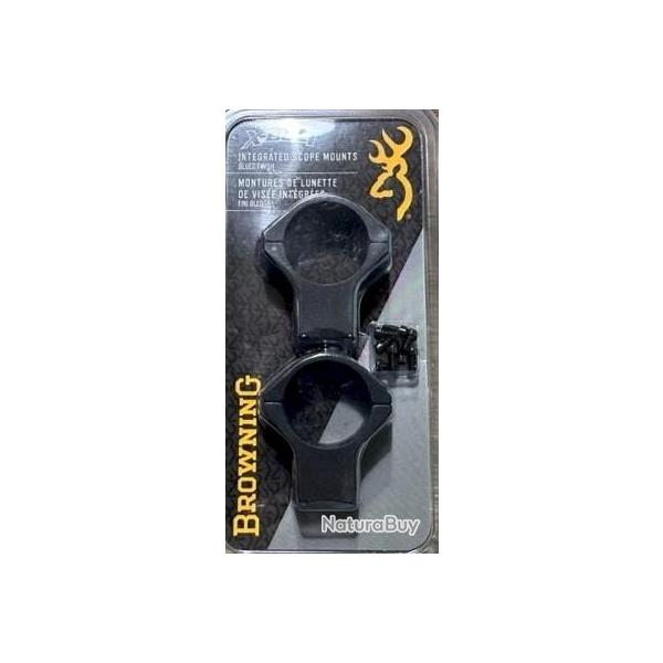 JEU DE COLLIERS BROWNING 30MM A VISSER SUR BOITIER DE CULASSE A-BOLT3