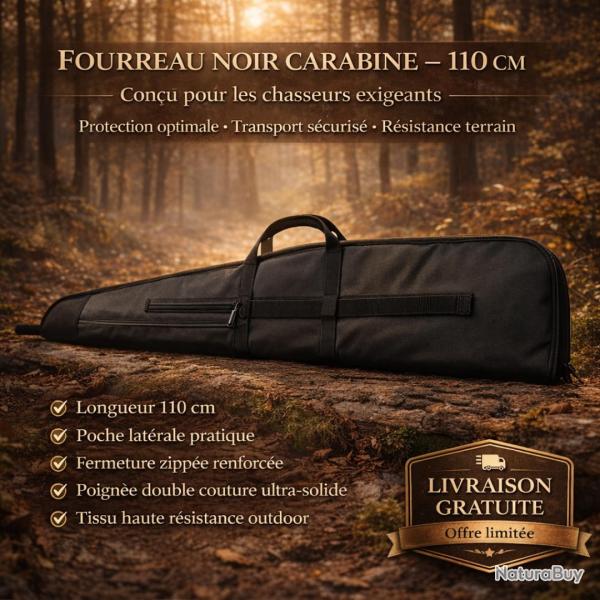 Fourreau noir carabine 110 cm avec poche lat�rale