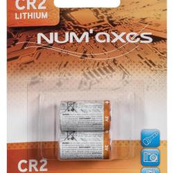 NUM'AXES - Blister 2 piles CR2 lithium 3 V (Equival. : CR17355-DLCR2)