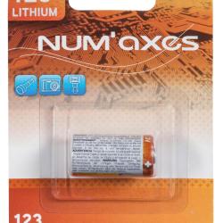 Blister 1 pile CR123 A lithium 3 V (Equivalence : 123/CR123/CR123A/CR17345/DL123/EL123AP)
