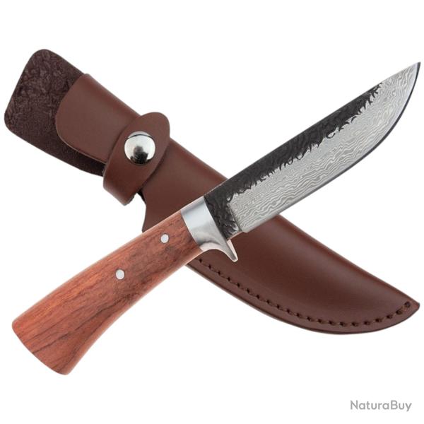 COUTEAU TAKOMA  V�RITABLE ACIER DAMAS (60-61 HRC) - Lame Chasse / Collection