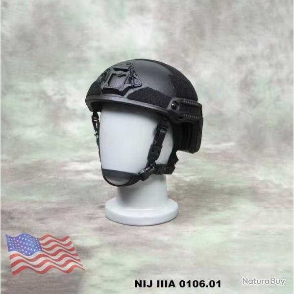 Casque Balistique NIJ 3A - FAST - Noir