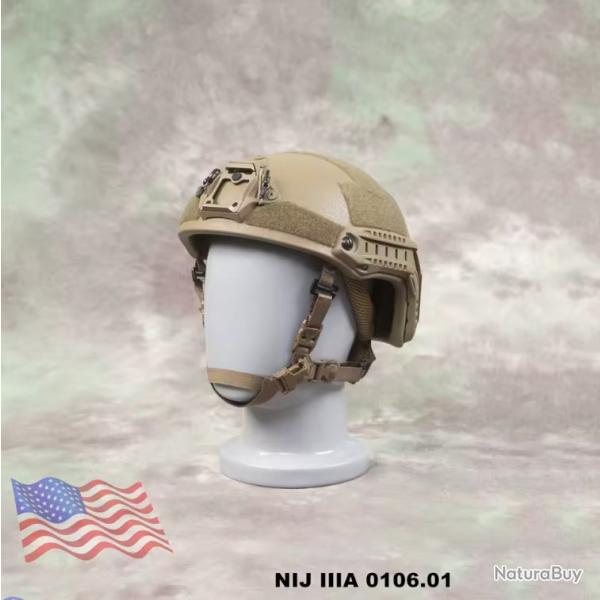 Casque Balistique NIJ 3A - FAST - Tan