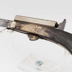 COUTEAU PISTOLET UNWIN ROGER SHEFFIELD KNIFE PISTOL CALIBRE 8MM PERCUSSION - GB XIX&egrave; XIX eme Cat&eacute;gor