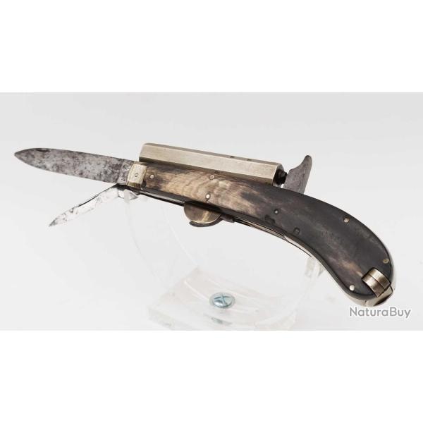 COUTEAU PISTOLET UNWIN ROGER SHEFFIELD KNIFE PISTOL CALIBRE 8MM PERCUSSION - GB XIX� XIX eme Cat�gor