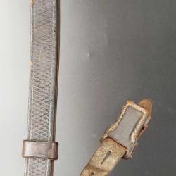 BRETELLE 98K CARABINE MAUSER K98 CUIR A QUADRILLAGE - ALLEMANGE WW2