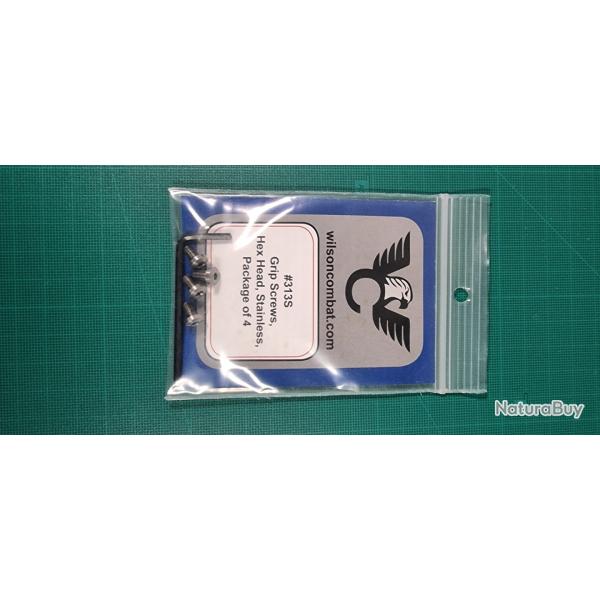 Vis grip inox � empreinte hexagonale pour 1911 Wilson Combat