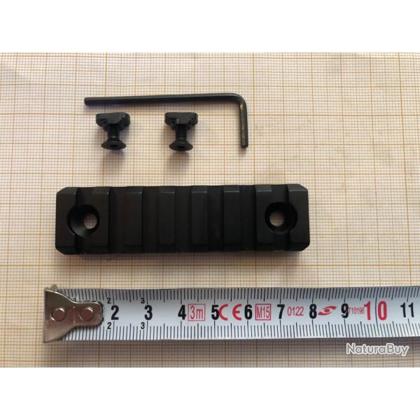Rail picatinny: mlok 7 emplacements, aluminium