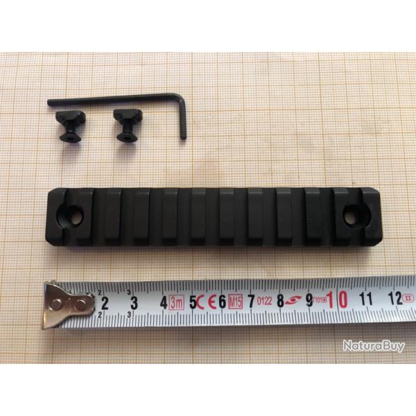 Rail picatinny: mlok 11 emplacements, aluminium