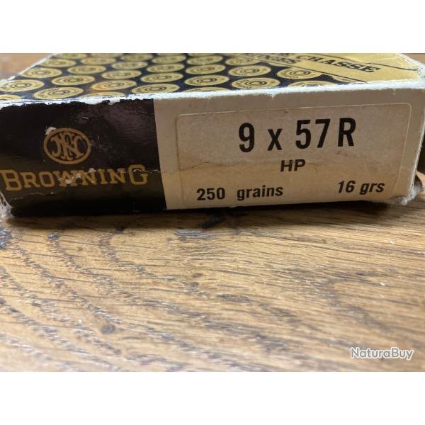 Cartouches browning 9x57R  250GR 16grs 1 bo�te de 20