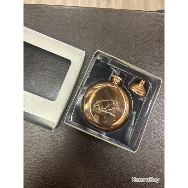 FLASQUE CUIVRE SANGLIER + ENTONNOIR